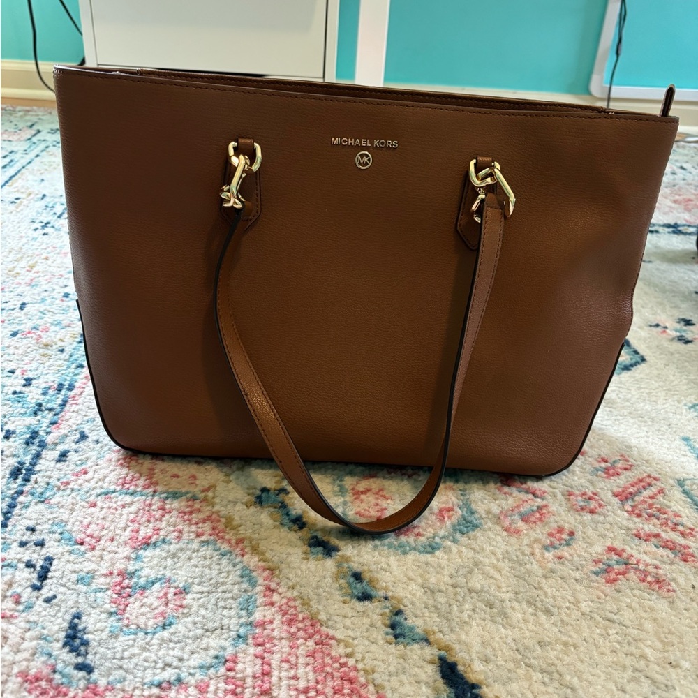 Gently used Michael Kors Tote Brown Pleather